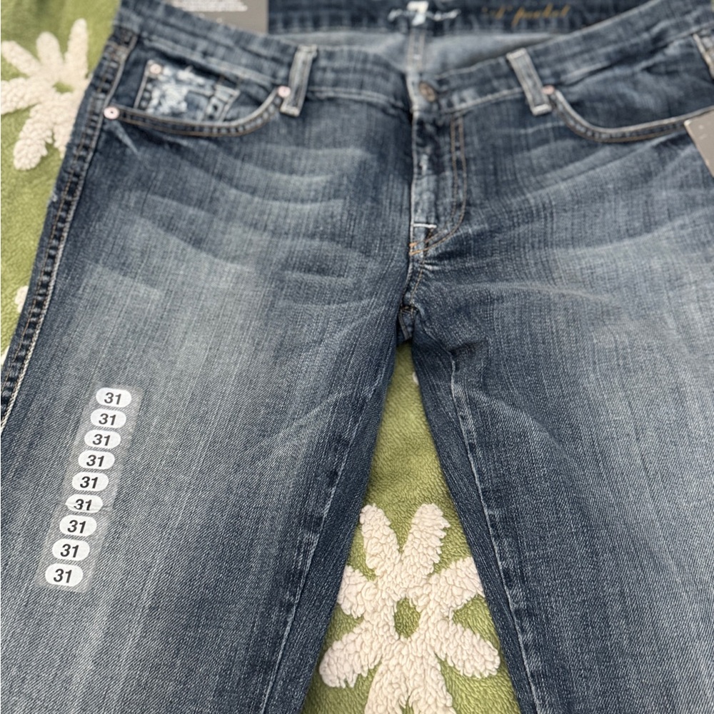 7 For All Mankind Blue Boot Cut Flare Jeans- NWT